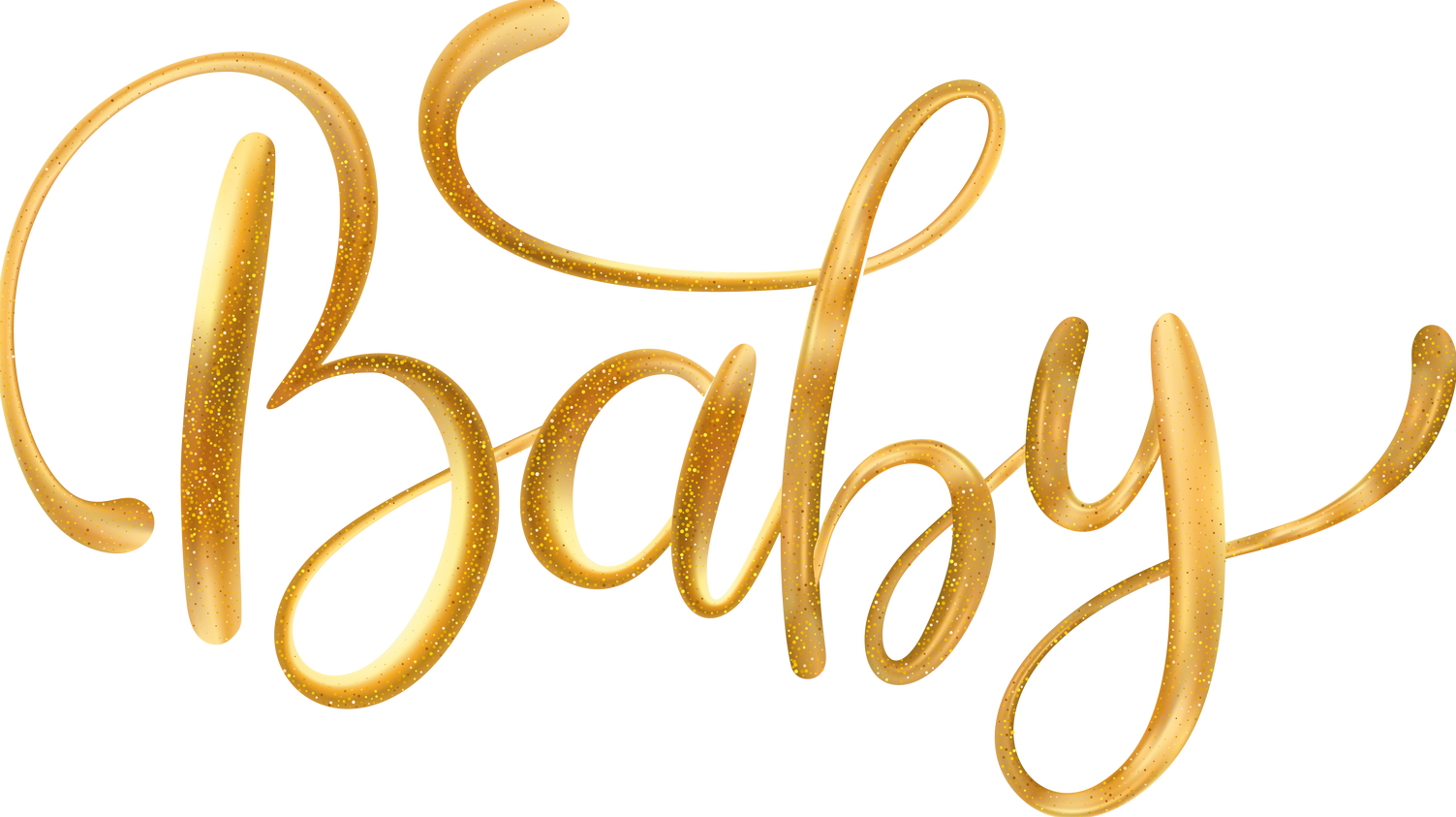 Baby Gold Calligraphy